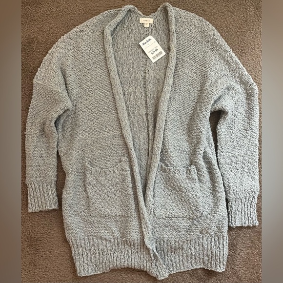 Madewell Sweaters - Debut Sage Green Open-Front Cardigan NWT